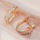 French retro round metal ear buckle ins cold simple bow belt earrings earrings