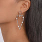 E155 Jewelry Hollow Geometric Love Exaggerated Earrings Imitation Pearl Rhinestone Temperament Earrings Women