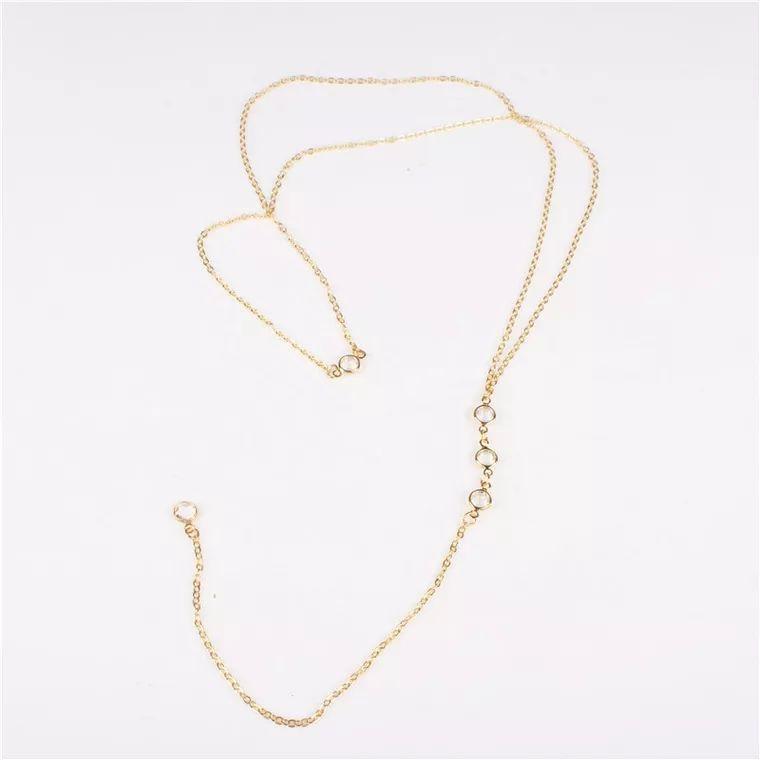 Jewelry Fashion Simple Water Drop Back Chain Trendy Women's Long Necklace Tassel Body Chain