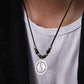 Trendy domineering fashion men's stainless steel gossip Tai Chi rope necklace simple punk cool necklace