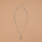 Fashion Vintage Resin Hexagon Pillar Moon Pendant Necklace Women Accessories