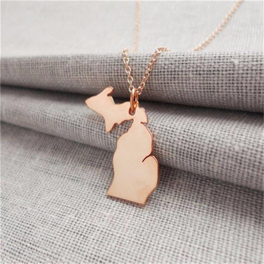 Jewelry American Michigan Michigan Necklace Women's Pendant Necklace