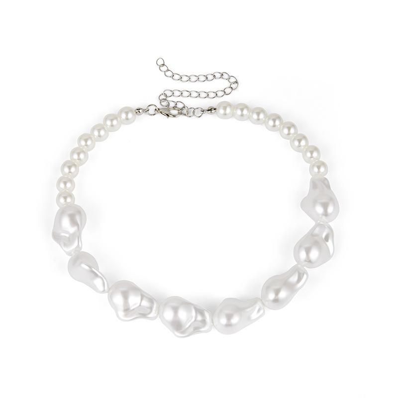 Retro fashion special-shaped pearl necklace female court pearl girl choker necklace clavicle chain necklace