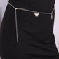 Metal Waist Chain Women's Thin Belt With Skirt Butterfly Decoration Dress Belt Simple Fashion Chain Body Even Female