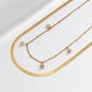 Jewelry Hip Hop Cool Crystal Pendant Necklace Retro Simple Metal Snake Bone Chain Necklace