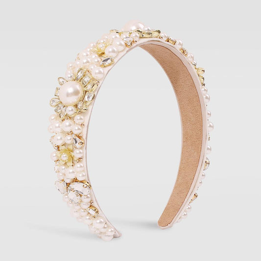 F2931 hair hoop femininity imitation pearl all-match head hoop retro celebrity diamond fashion hair accessories