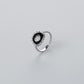 Fashion simple personality stainless steel drop oil love ring coin shield open ring live mouth ring versatile