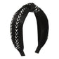 F5167 Jewelry fabric knotted wide-brimmed personalized fashion headband light luxury rhinestone retro headband female