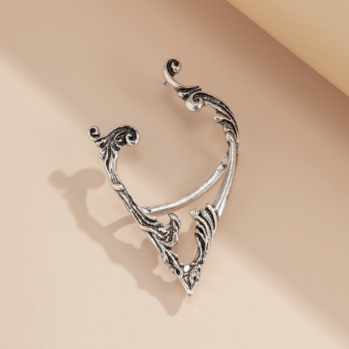 Jewelry sweet cool dark wild elf earrings retro creative Halloween outline ear clip female