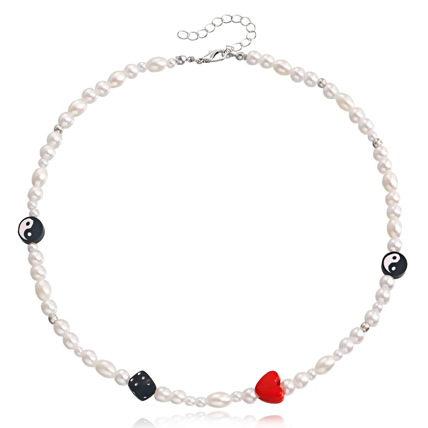 Beach Ethnic Fashion Beaded Necklace Colorful Acrylic Imitation Pearl Necklace Jewelry