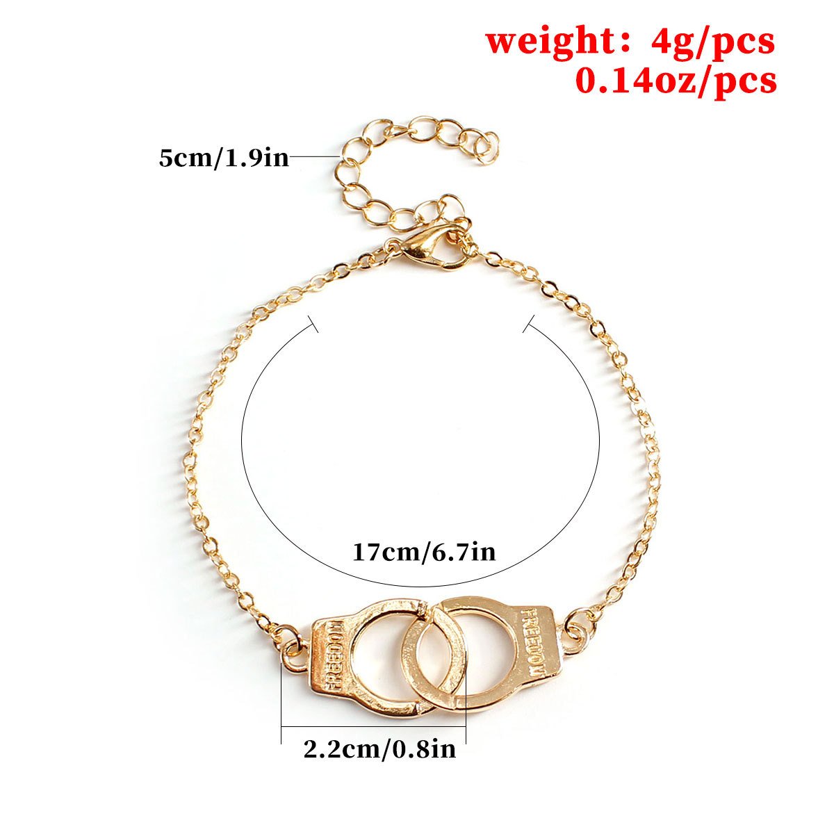 Jewelry Fashion Exaggerated Trend Handcuffs Bracelet Female Personality Creative Versatile Bracelet Jewelry