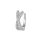 Personalized simple ear bone clip fashion geometric micro-inlaid zircon earrings earrings cold temperament x cross ear clip