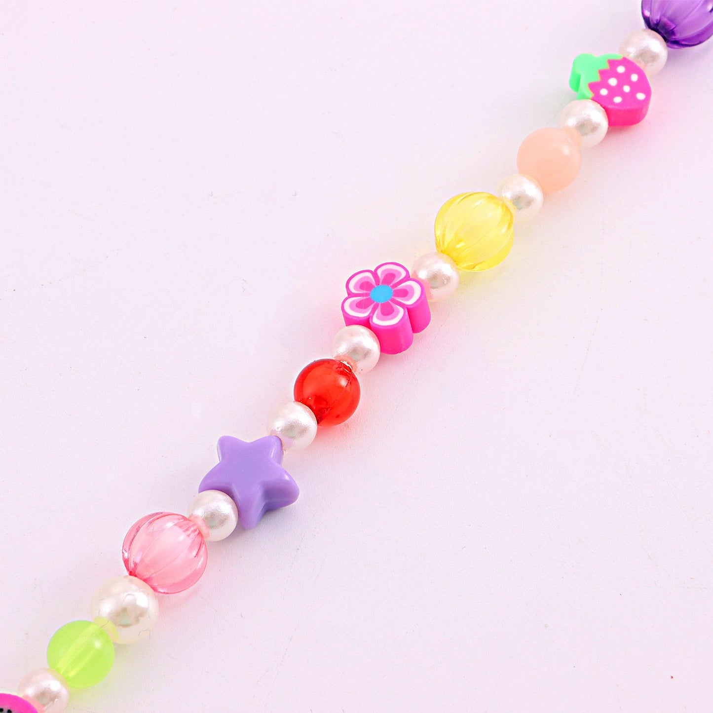 Jewelry Resin Acrylic Five-pointed Star Anklet Female Soft Pottery Flower Pearl Fruit Star Foot Decoration