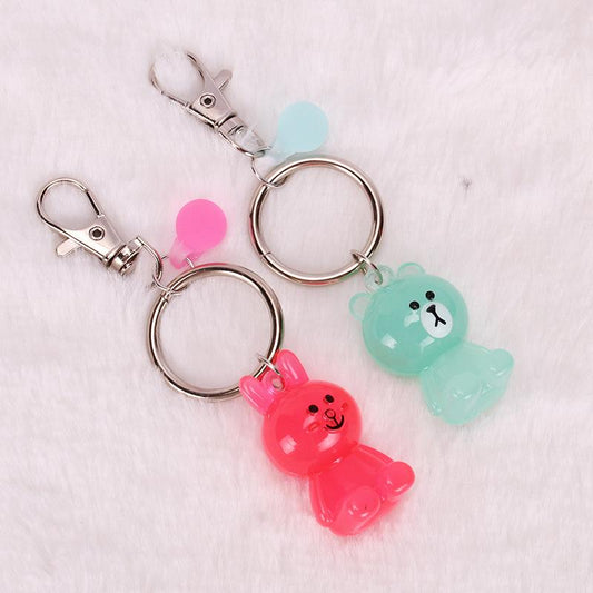 Cute Cartoon Rabbit Bear Keychain Pendant Car Bag Key Ring Small Gift Ornament