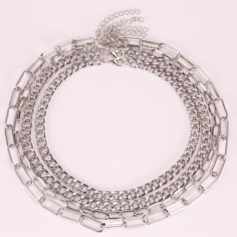 Fashion and popular multi-layer sweater chain personality thick chain necklace trendy women's necklace