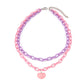 Jewelry Punk Personality Geometric Cross Chain Necklace Simple Candy Color Chain Heart Necklace Female