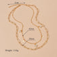 Simple Imitation Pearl Necklace Fashion Round Iron Sheet Multilayer Chain Necklace Accessories