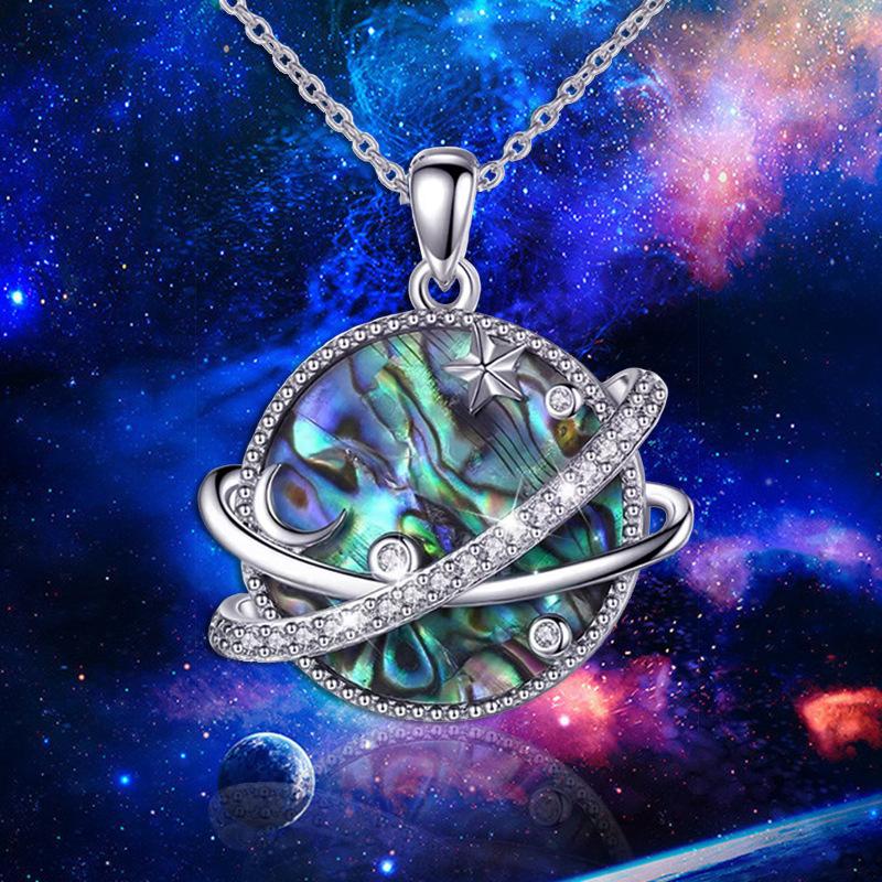 Jewelry Magic Planet Shell Pieces Sun Moon Pendant Necklace Women's Fashion Starry Sky Series Jewelry