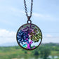 eaby fashion creative round dried flower butterfly tree of life necklace clavicle chain jewelry