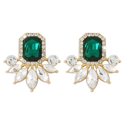 1925 Jewelry Simple Geometric Rhinestone Palace Retro Earrings Fashion Personality Earrings
