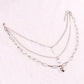 Multi-layer jewelry trend cross moon peach heart decoration ins hip-hop jumping disco necklace
