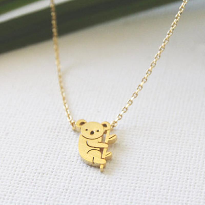 Koala Bear Small Animal Jewelry Koala Pendant Bear Necklace Necklace Female Jewelry