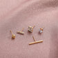 Fashionable Diamond Geometric Stud Earrings Set Niche Design Personality Internet Celebrity Trendy Earrings Five-piece Set Female