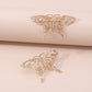 E1895 Personality Hollow Sweet Butterfly Earrings Niche Metal Cold Creative Geometric Earrings Women