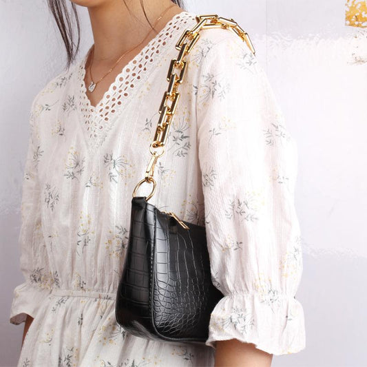 Fashion trend bag chain shoulder bag shoulder strap chain metal bag chain diagonal chain accessories