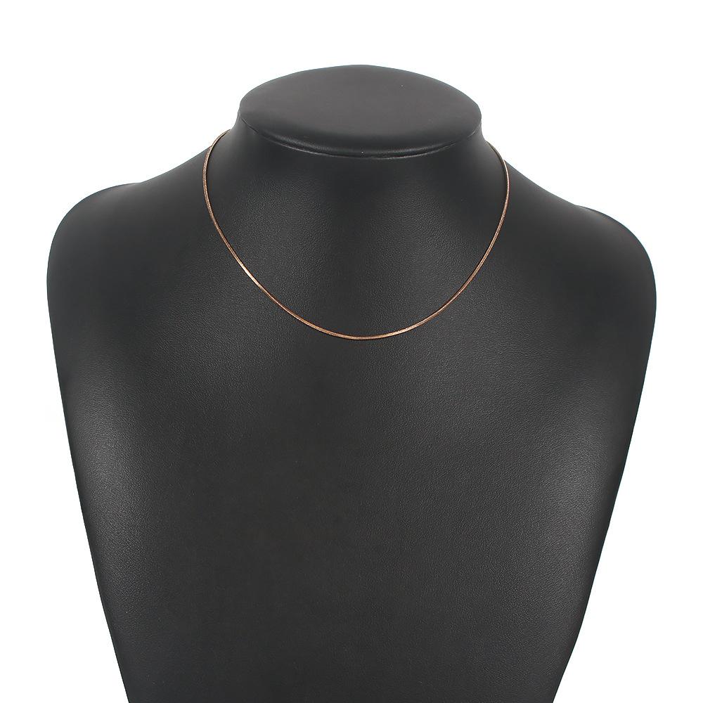 N7735 Necklace Simple No Pendant Thin Snake Bone Chain Necklace Fashion Trendy Jewelry