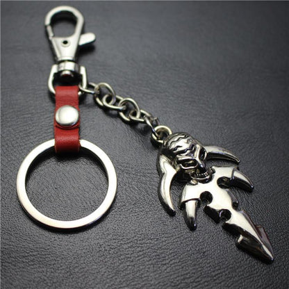 Reaper Skull Alloy Pendant Leather Keychain Retro Key Ring Pendant Jewelry