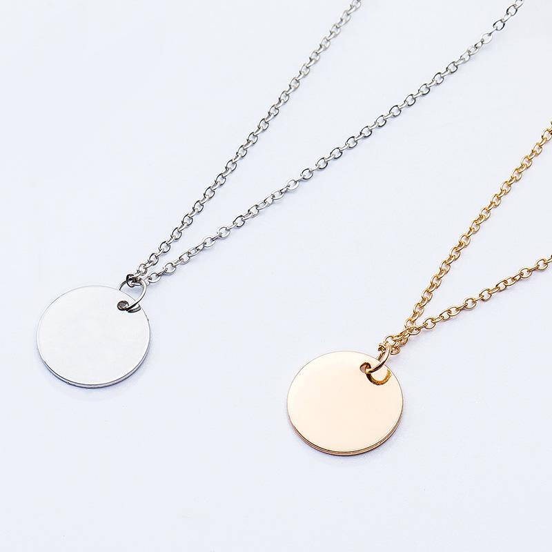 Simple Small Disc Thin Chain Temperament Clavicle Chain Simple Necklace Versatile Necklace Accessories