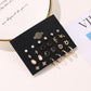 Fashion Set Stud Earrings Simple 12-Piece Stud Earrings Flower Set Earrings