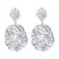 E1847 Metal Exaggerated Heavy Industry Earrings Geometric Irregular Leaves Retro Simple Personality Earrings
