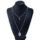 Grid Long Chain Cross Necklace Alloy Virgin Pattern Pendant Necklace