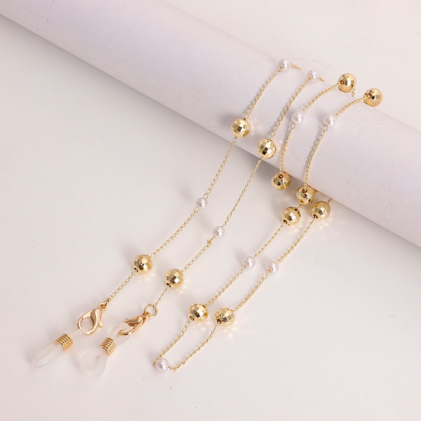 Mask hanging chain glasses hanging chain crystal glasses chain imitation pearl mask chain glasses chain