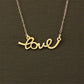 Fashion temperament versatile collarbone chain creative personality LOVE letter pendant necklace