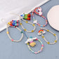 Simple monster rainbow non-slip bag chain cute cinnamon dog soft pottery mobile phone case anti-lost pendant pearl chain