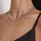 N1233 exaggerated multi-layered necklace hip-hop sweet cool personality niche collarbone necklace female