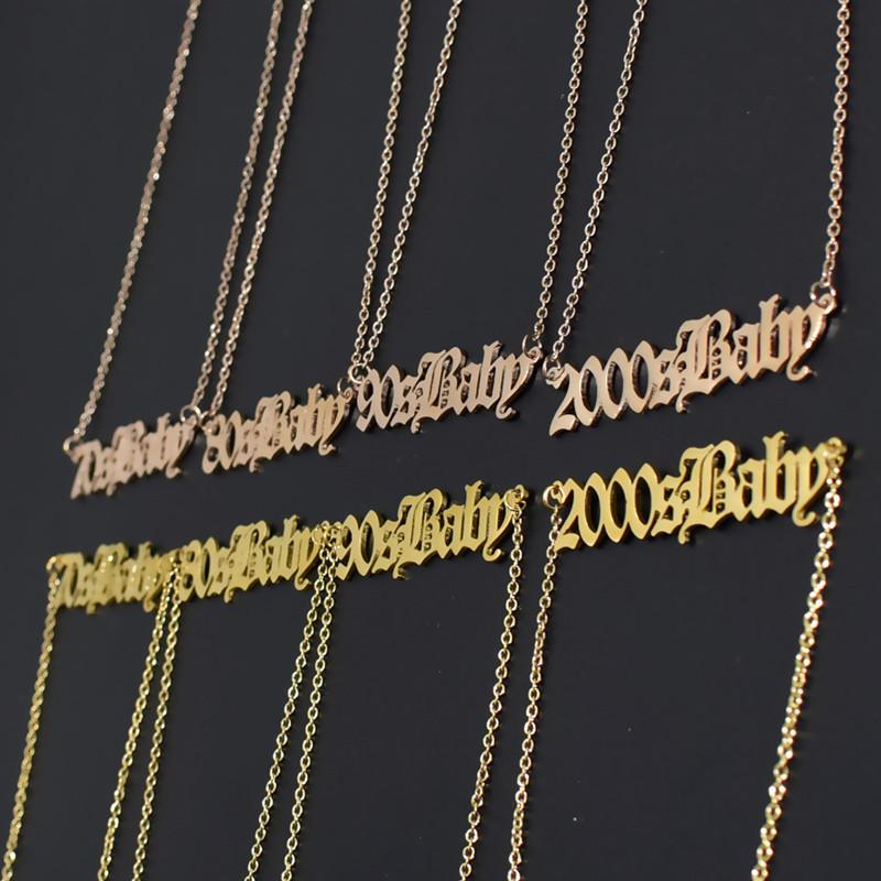 Necklaces born in the 7s, 8s, 9s, and s clavicle chains