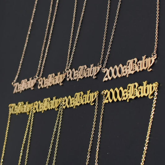 Necklaces born in the 7s, 8s, 9s, and s clavicle chains