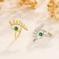 ins devil's eye ring female retro fashion micro-inlaid zircon geometric opening index finger ring eye ring