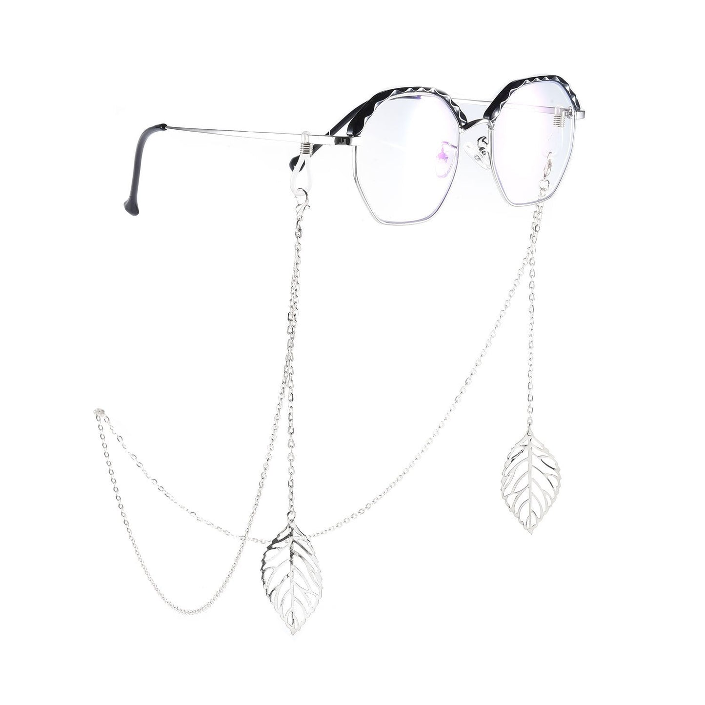 Jewelry Fashion Leaf Pendant Glasses Mask Accessories Ladies Temperament Metal Chain Glasses Chain