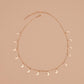Fashion Vintage Iron Sheet Moon Pendant Necklace Clavicle Chain Necklace Ladies Accessories