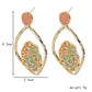 Light luxury leaf hollow out broken diamond drop oil earring temperament small fresh earring personality simple earrings jewelry