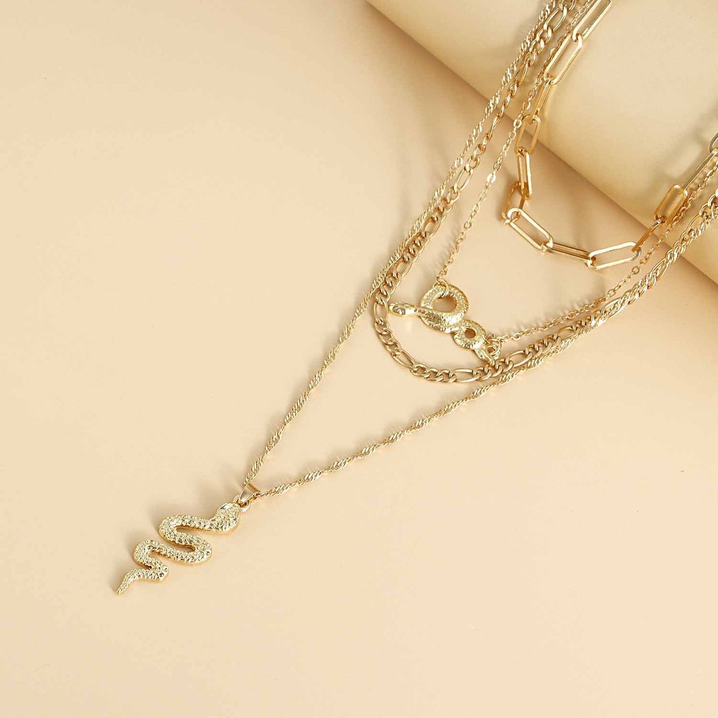 Jewelry retro multi-layer snake-shaped pendant necklace female choker collarbone chain cold necklace