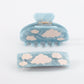 F414 Internet celebrity small clear geometric fashion hair clip blue sky white cloud niche acetate plate spring clip shark clip