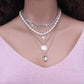 Jewelry Retro Portrait Gem Necklace Sweater Chain Female Personality Color Multi-layer Pearl Necklace