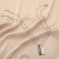 Fashion simple and personalized stainless steel couple KING and QUEEN diamond necklace
