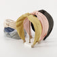 F4738 small fresh plaid solid color knotted fabric headband creative wide-brimmed fashion sweet age-reducing headband